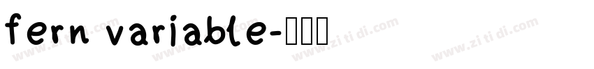 fern variable字体转换